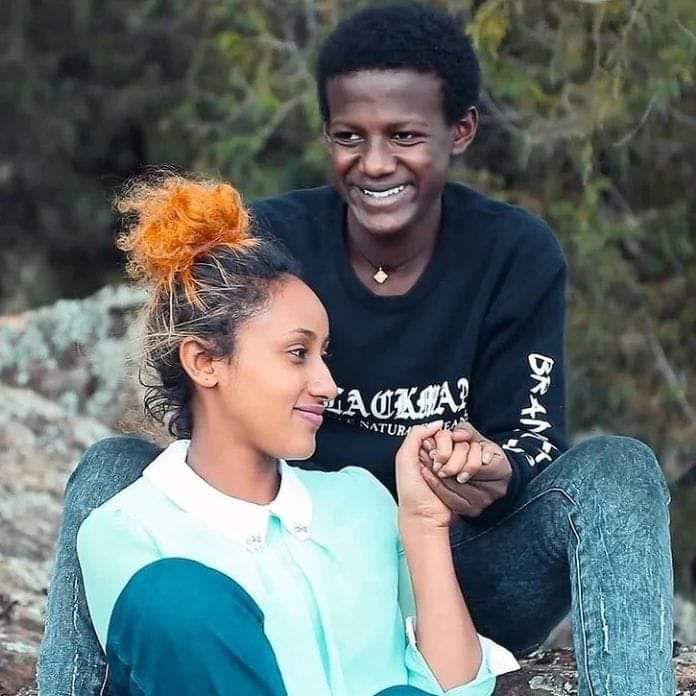 Artist Eyob Dawit with his lover ADDIS GO